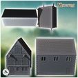 4.jpg Set of two medieval warehouses with large wooden doors slate roofs (19) - Medieval Gothic Feudal Old Archaic Saga 28mm 15mm RPG