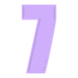 NUMERO 7.stl PACK LED NUMBERS FROM 0 TO 9 - SIGN - POSTER