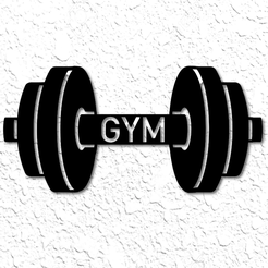 project_20230225_1504483-01.png Fichier STL Gym Equipment Barbell Wall Art 2d Wall Decor・Modèle à imprimer en 3D à télécharger
