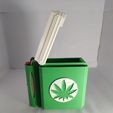 IMG_20230606_130934.jpg CIGARETTE CASE WEED WITH LID AND LIGHTER HOLDER BIC
