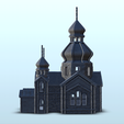 6.png Orthodox brick cathedral with bell tower and double towers (3) - Flames of war Bolt Action USSR WW2 Cold Era Modern Russia