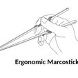 Ergonomic Chopsticks Utility Patent 2020-Ergonomic marcosticks-FIG1C n FIG1W-Closed Postures-FRD-scaled.jpg Ergonomic Chopsticks