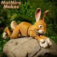 painted-0136-copy.jpg Fichier STL Jouet articulé Bunny Rabbit, print-in-place, cute-flexi・Modèle pour impression 3D à télécharger