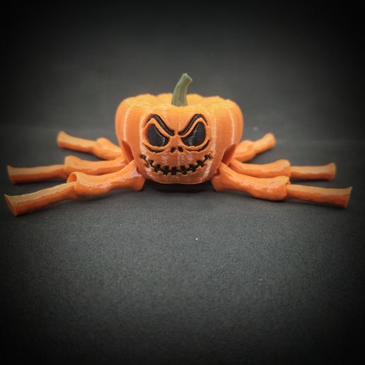 IMG_20241018_010622.jpg Flexi Halloween Pumpkin Spider now available in 3mf and stl