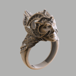 Face-Ring-3D-print-model-file-pic-1.png Archivo STL Archivo del modelo de impresión en 3D de Face Ring・Diseño imprimible en 3D para descargar