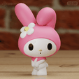 mymelody02.png My Melody 3 models Easy Print Hello Kitty Sanrio