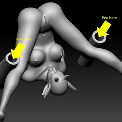type 1 holder.JPG Archivo STL Portabolígrafos genial (versión femenina desnuda)・Objeto imprimible en 3D para descargar