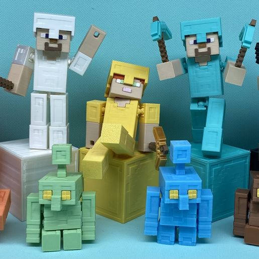 Armor-Minecraft-and-Copper-golem-Dummy-13-Ore-update.jpg Armure Minecraft et golem de cuivre Dummy 13 - Figurine articulée Pack - Mise à jour du minerai