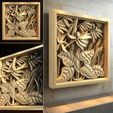 4.jpg 005- 3d Framed Wall Flower Design Stl File