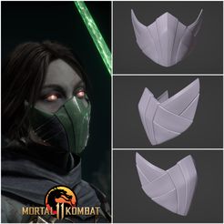 Jade-mask-Combat-courtier.jpg 3D file Jade's mask - Combat courtier from Mortal Kombat 11・3D printable model to download