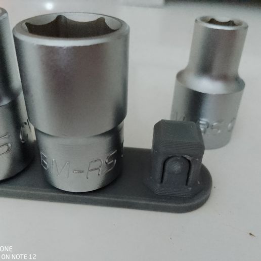 🧰 Snap-on Socket rail, Snap-on rail for sockets 1/2 inch・ STL File for ...