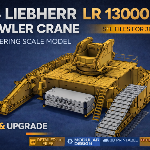 1:14 Liebherr LR 13000 Crawler Crane – Detailed Static Model