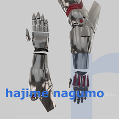 hn.png Fichier 3D Hajime Nagumo Arm - Cosplay Fichiers d'impression 3D・Plan pour imprimante 3D à télécharger