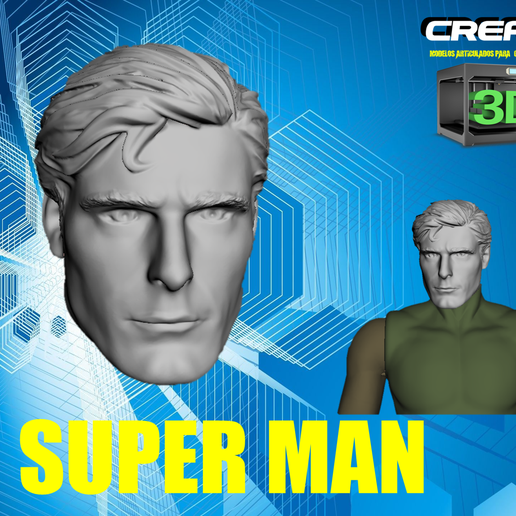 SUPER MAN HEAD 3D model