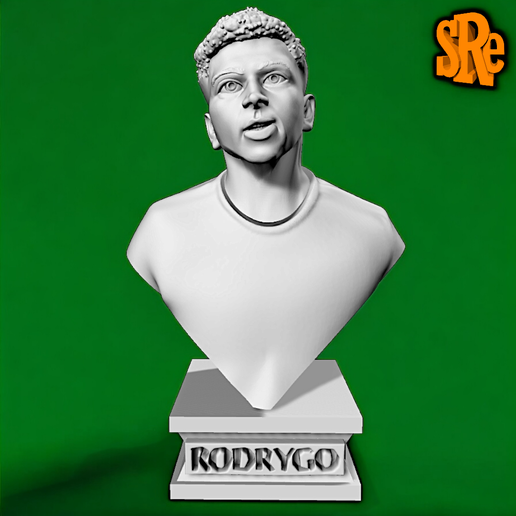 Busto Rodrygo Goes Futbolista del Real Madrid y la Seleccion de Brasil 3D model