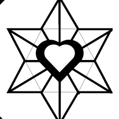 Src_1.png STL file Star heart wall wall art・Design to download and 3D print