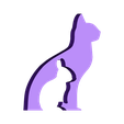hund_katz_hase_maus_k.STL Free STL file Animal Silhouette - Dog Cat Rabbit Mouse・Object to download and to 3D print