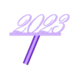 2023 Topper.stl STL file Tiny New Years Hat 2023・Template to download and 3D print