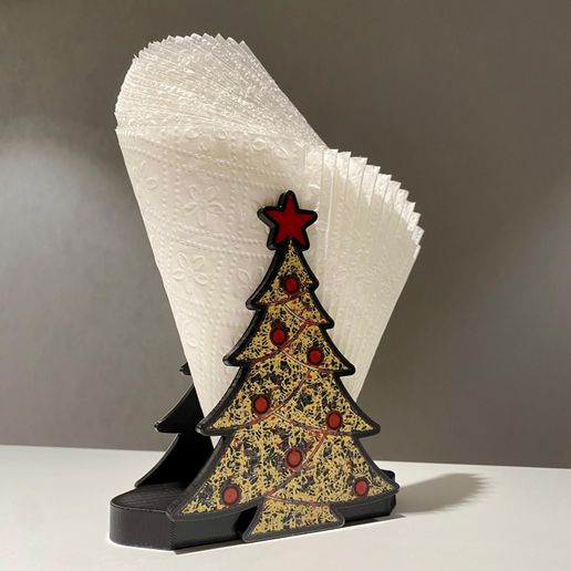 72.jpeg ✨ Shimmering Christmas Tree / Napkin Holder – Halogenic Smooth Plate Magic! 🎄✨