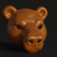 .2.png Bear Cosplay Face Mask 3D print model