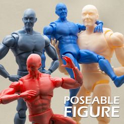 thumb.jpg 3D file Articulated Poseable Male Figure・3D printing design to download