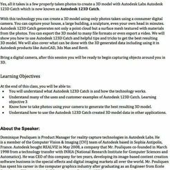 catchManual_page_1_display_large.jpg Free 3D file Autodesk University 2011 123D Catch Manual・3D printable model to download