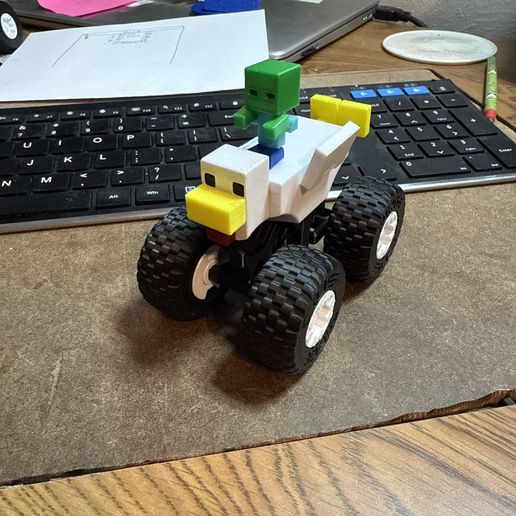 🐔 The Chicken Rider Monster Truck・3D Print・Cults