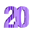 20.stl STL file Text Flip: Numbers 0-20・3D printing model to download
