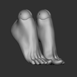 1.png Feet (F1) 3D model bjd doll \ Female \ figurines \ articulated doll \ ooak \ 3d print \ character \ legs