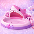 Sharky-Girly.png 鲨鱼皂碟 - 卡哇伊浴室装饰