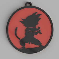 goku01.png STL file keychain of goku (dragonball)・3D printing design to download, 3dMestres
