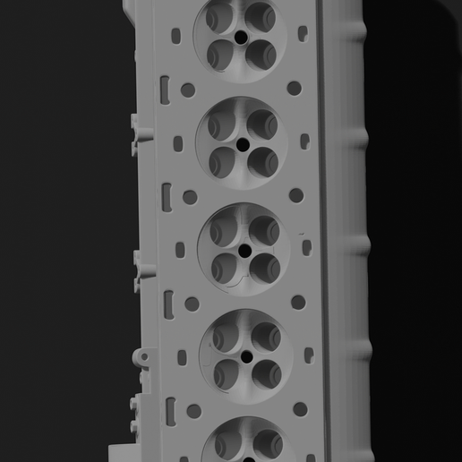 5-engine-cylinder-head-06-superior.png Engine Cylinder Head – Detailed 3D Printable Model