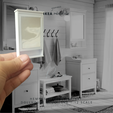 IKEA-HEMNES-Mirror-cabinet-3.png Miniature IKEA-inspired Hemnes Mirror Cabinet Furniture, Furniture for Ikea Dollhouse 1:12