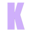 K.stl English Alphabet 26 letters