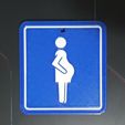 20230916_074637.jpg Pregnant Parking Pendant Sign