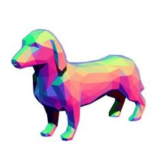 DOG_0002_Layer-4.jpg Fichier STL chien 14 dacshund décoration lowpoly art・Objet imprimable en 3D à télécharger