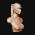 15.jpg Bella Hadid portrait sculpture 3D print model