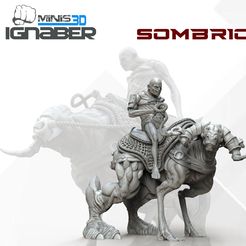 SOMBRIO-WARHAMMER.jpg Télécharger fichier STL STL DE CAVALIER DE WARHAMMER • Objet pour impression 3D, RECURSOSZBRUSH