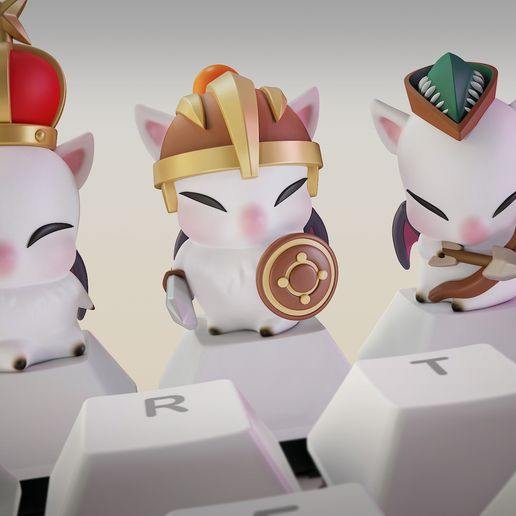 🗿 Moogle - Final Fantasy - Keycaps・ 3D File for 3D printing・Cults