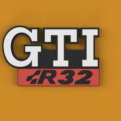 GTI_R36_v1_2023-May-01_06-04-05PM-000_CustomizedView20963159785.png Fichier STL GOLF GTI R32 MONOGRAMME・Design imprimable en 3D à télécharger