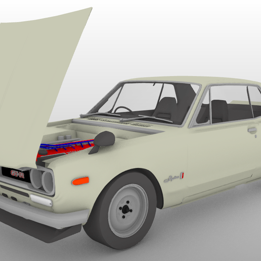 🚗 Nissan-Datsun 2000 GT-R Skyline 3D model・ 3D File for ・Cults