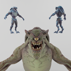 Portada.png OBJ-Datei Alien Kreatur Lowpoly Rigged・Modell für 3D-Drucker zum Herunterladen
