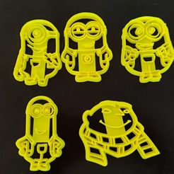 Minions.jpg 3D file Cookie cutters Minion set・Template to download and 3D print, 3dprintcc