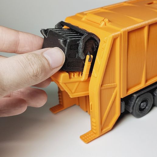 7.jpg Download STL file Print-in-Place Garbage Truck Module • 3D print object, budinavit