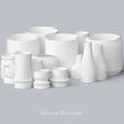 All_Renders.png Niedwica Planters Set | 3D printing pots | 3D model | STL files | Home decor | 3D planter | Modern vases | No supports  | 3D printing | vase mode | STL Vase Collection
