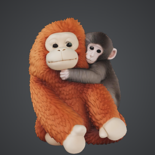 Punch Realistic STL Viral Baby Monkey (Punch - The Viral Baby Monkey)