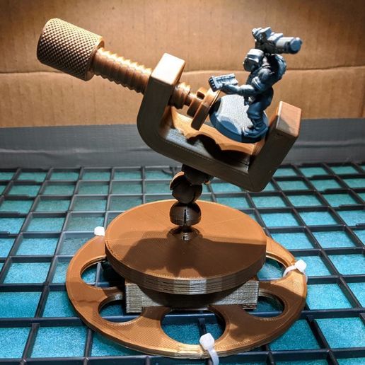 Hands free positionable mini painting stand 3D model