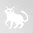 Cat8-2.jpg Cat Silhouette, Set of 9 Cats, Scared Cat, Cat Outline, Stencil