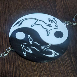 Screenshot_2.png STL file Yin Yang Espeon and Umbreon Pokemon Key Chain Pendant・Model to download and 3D print