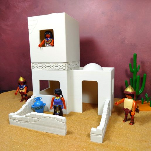 Maison Playmobil Personnalisée Pour Crèche De Noël (Belén) - Style Médiéval Roman/arabe | Impression 3D PLA